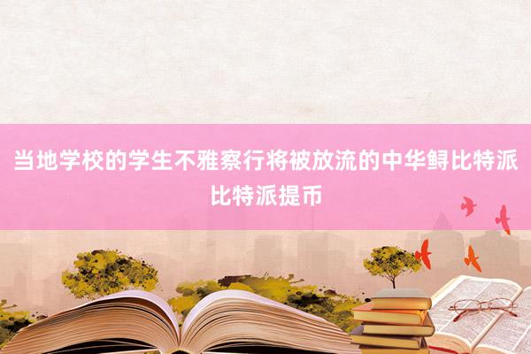 当地学校的学生不雅察行将被放流的中华鲟比特派比特派提币