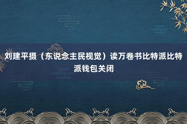 刘建平摄（东说念主民视觉）读万卷书比特派比特派钱包关闭