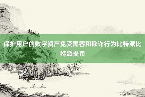 保护用户的数字资产免受黑客和欺诈行为比特派比特派提币