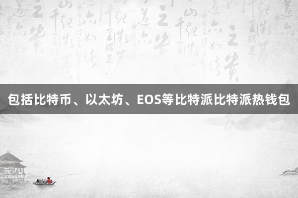 包括比特币、以太坊、EOS等比特派比特派热钱包