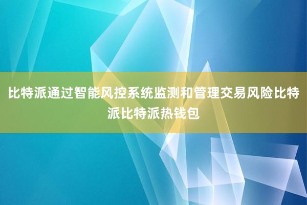 比特派通过智能风控系统监测和管理交易风险比特派比特派热钱包