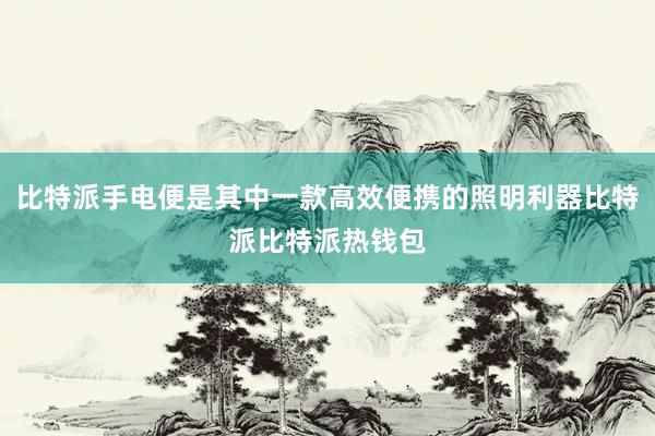 比特派手电便是其中一款高效便携的照明利器比特派比特派热钱包