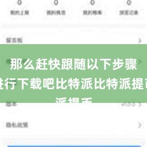 那么赶快跟随以下步骤进行下载吧比特派比特派提币