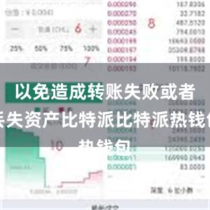 以免造成转账失败或者丢失资产比特派比特派热钱包