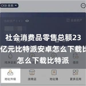 社会消费品零售总额235969亿元比特派安卓怎么下载比特派