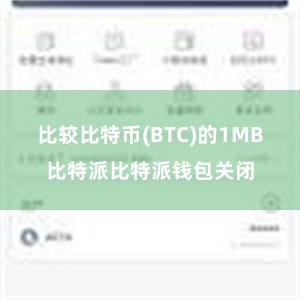 比较比特币(BTC)的1MB比特派比特派钱包关闭